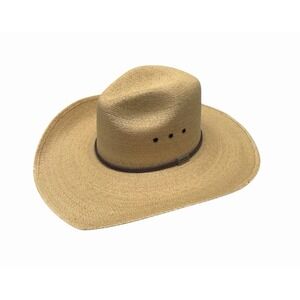 Larry Mahan Cowboy Straw Western Hat 30X  Size 7 / 56